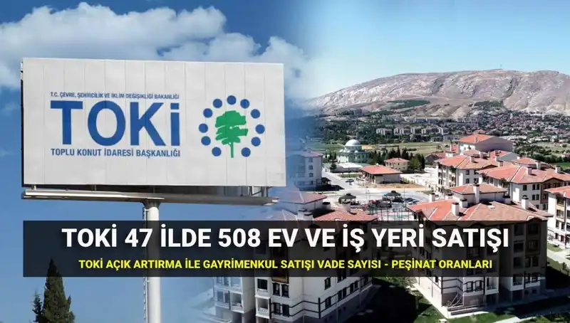 TOKİ 508 Ev ve İş Yeri Satışları: 47 İl İçin Açık Artırma Tarihleri Açıklandı