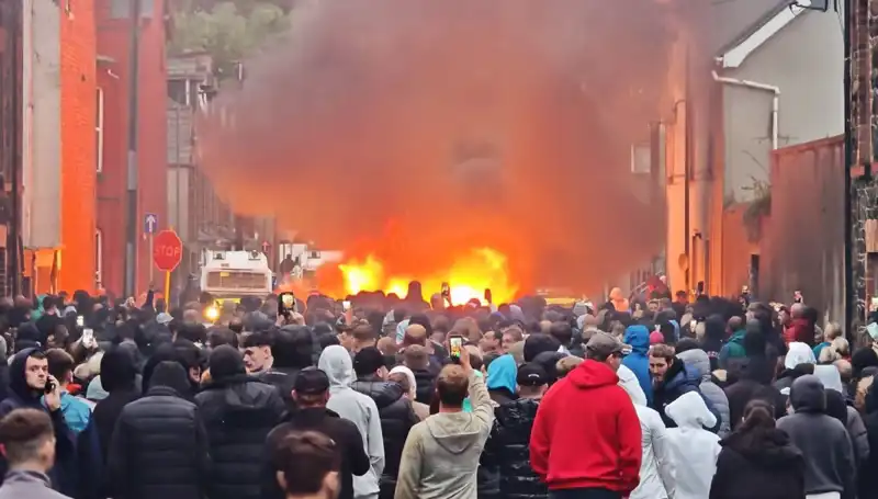Kuzey İrlanda'nın Cinsel Saldırı Protestosu: Evleri Alev Alev Etti!