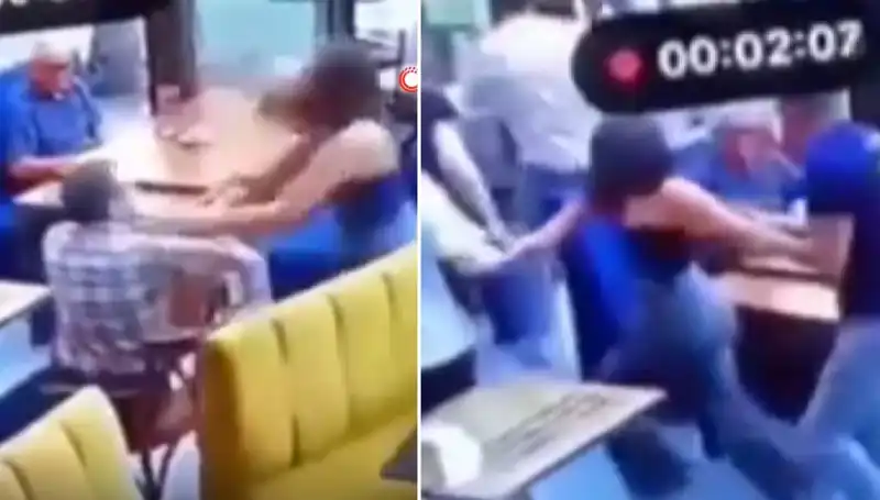 Garsona Tokat Atan Müşteri, Beklenmedik Şekilde Dayak Yedi!