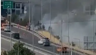 Anadolu Otoyolu’nda Sigara İzmarrtinin Yangın Çıkardığı Korku Dolu Anlar