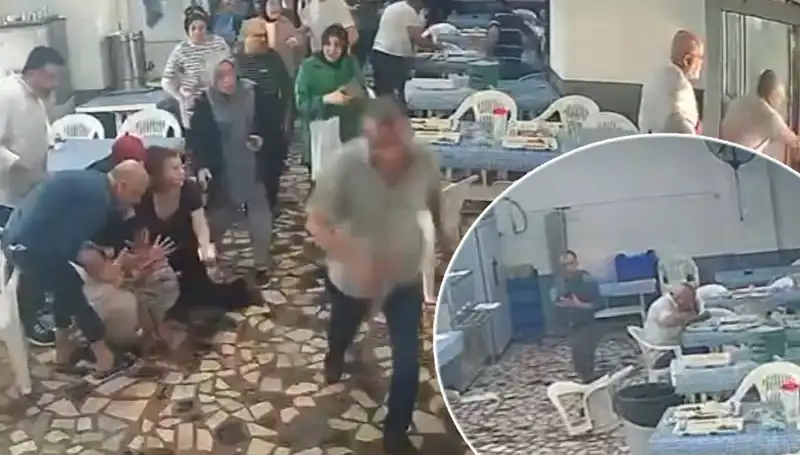 Yemekhanede Deprem Anında İlginç Tepkiler: Kim Bayıldı, Kim Kaçtı